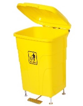 Контейнеры для мусора -   Контейнер для мусора на колёсах и крышкой и педалью Н0615