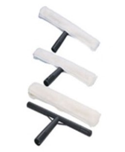 Инвентарь для мытья стёкол и зеркал -   Набор Держатель для шубки пластиковый + шубка с абразивом