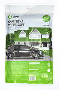 Уборочный инвентарь для автомойки -  GRASS Салфетка Wiper Soft из 100% микрофибры 