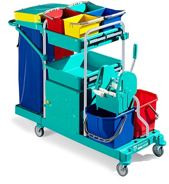 Производители - Многофункциональная уборочная тележка  TTS GREEN 500, с основой RILSAN