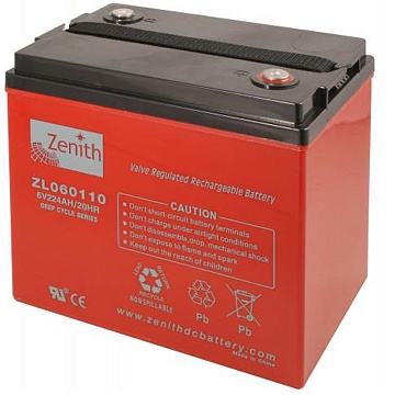 Гелевые аккумуляторы - Аккумулятор тяговый  ZENITH ZL060110