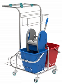 Производители - Двухведерная тележка  Metal Clean Альта эконом