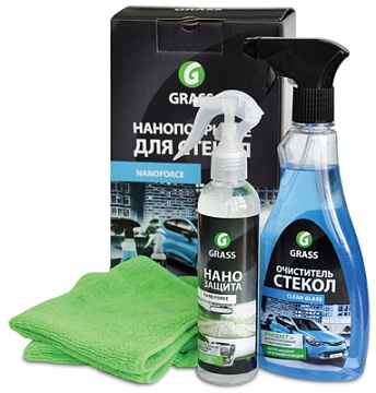 Химия для автомоек - Очиститель стекол  GRASS Комплект для нанопокрытия стекол автомобиля 