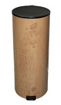  Урна с педалью 50 л, бук/вишня
