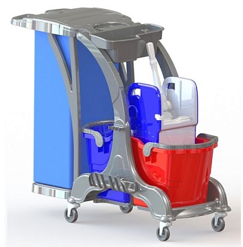 Тележки многофункциональные UCTEM-PLAS - Многофункциональная уборочная тележка  UCTEM-PLAS HCK716