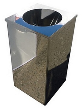 Урны уличные TITAN - Урна уличная  TITAN Квадро-26 хром