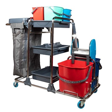 Тележки многофункциональные UCTEM-PLAS - Многофункциональная уборочная тележка  UCTEM-PLAS KA915YK