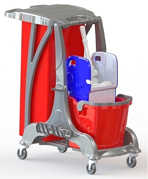 Тележки многофункциональные UCTEM-PLAS - Многофункциональная уборочная тележка  UCTEM-PLAS HTK718