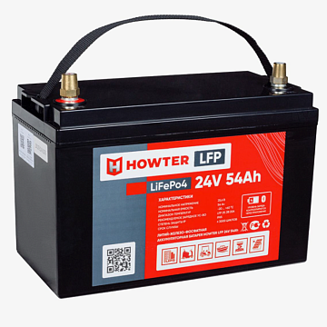 Производители - Аккумулятор тяговый  HOWTER LiFePO4 24V 54 Ah