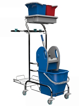 Производители - Многофункциональная уборочная тележка  Metal Clean Тринити эконом