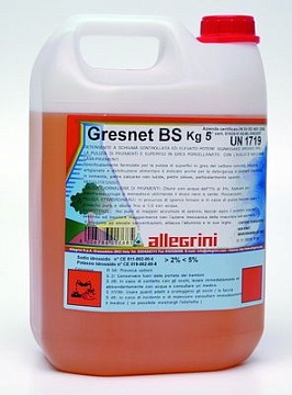 Моющие средства для пола - Моющее средство для пола  Allegrini GRESNET BS, 5 кг*4