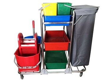 Производители - Многофункциональная уборочная тележка  CLESIMO B173