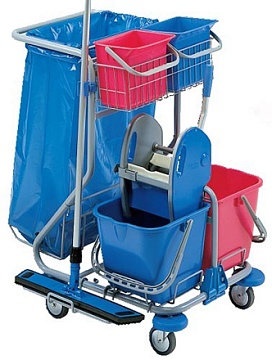 Оснащение гостиниц и офисов Euromop - Многофункциональная уборочная тележка  Euromop TOP RILL 1