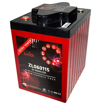 Гелевые аккумуляторы - Аккумулятор тяговый  ZENITH ZL060115